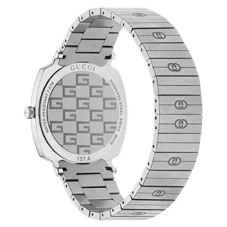 Gucci Men’s Quartz Swiss Made Stainless Steel White Dial 38mm Watch YA157410