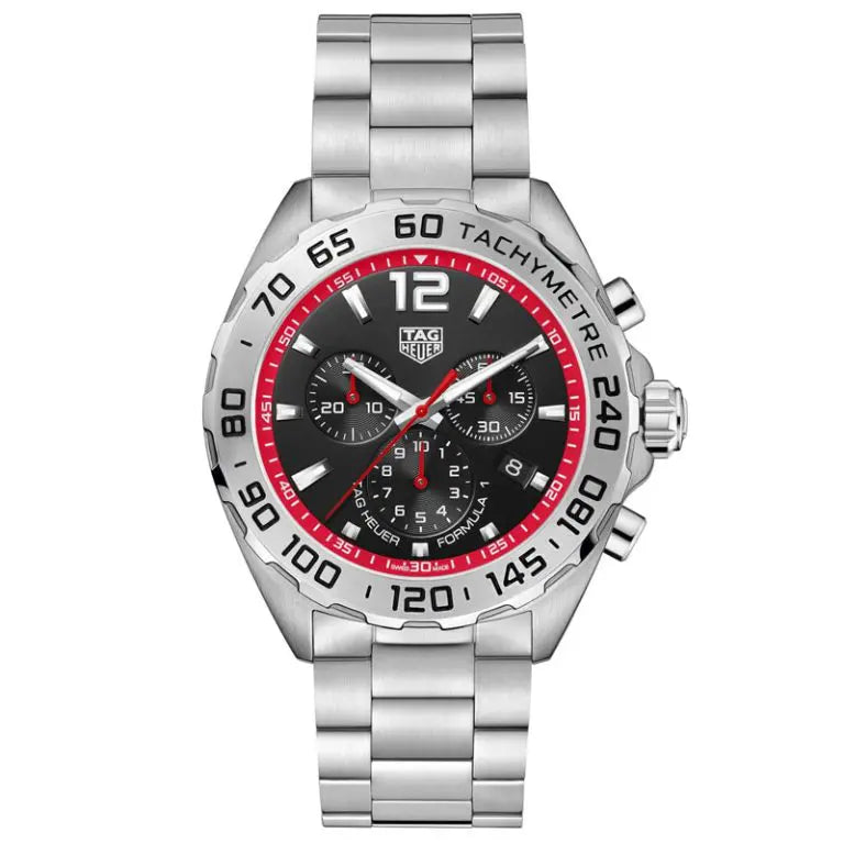 Tag Heuer Formula 1 Men’s Quartz Swiss Made Silver Stainless Steel Black Dial 43mm Watch CAZ101Y.BA0842
