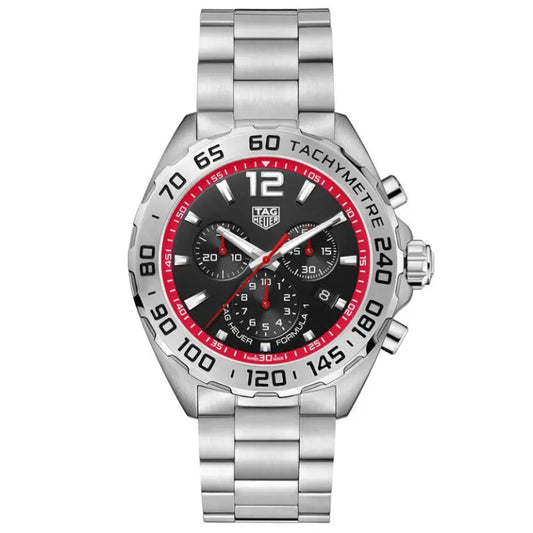 Tag Heuer Formula 1 Men’s Quartz Swiss Made Silver Stainless Steel Black Dial 43mm Watch CAZ101Y.BA0842