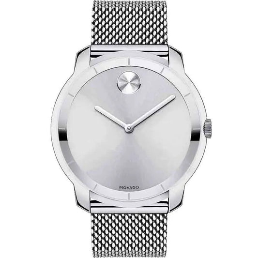 Movado Men’s Quartz Swiss Made Silver Stainless Steel Silver Dial 44mm Watch 3600260