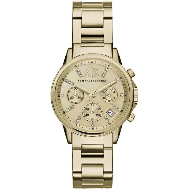 Armani Exchange Women’s Quartz Gold Stainless Steel Gold Dial 36mm Watch AX4327