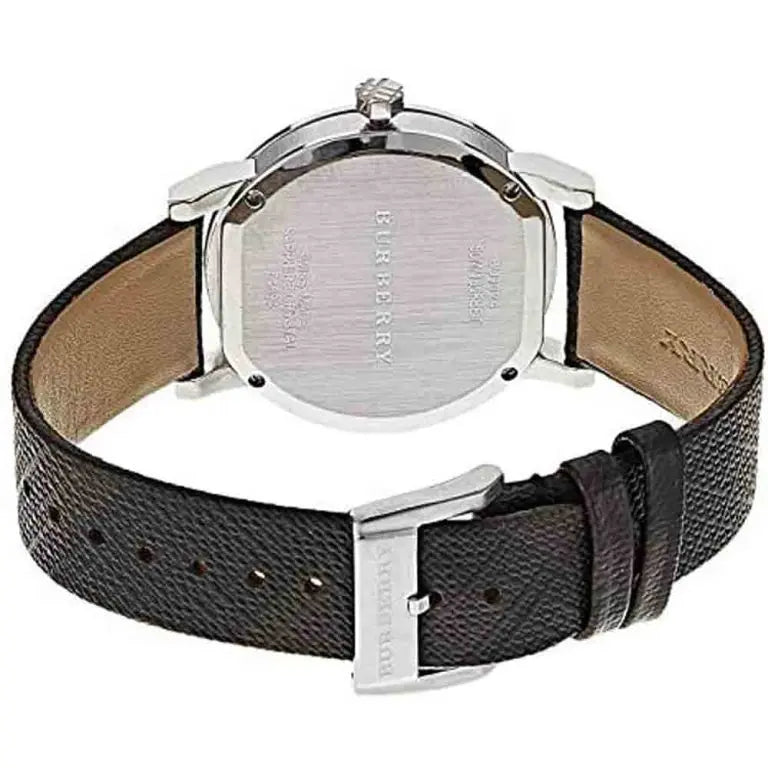 Burberry Unisex Swiss Made Leather Strap Black Dial 36mm Watch BU9024