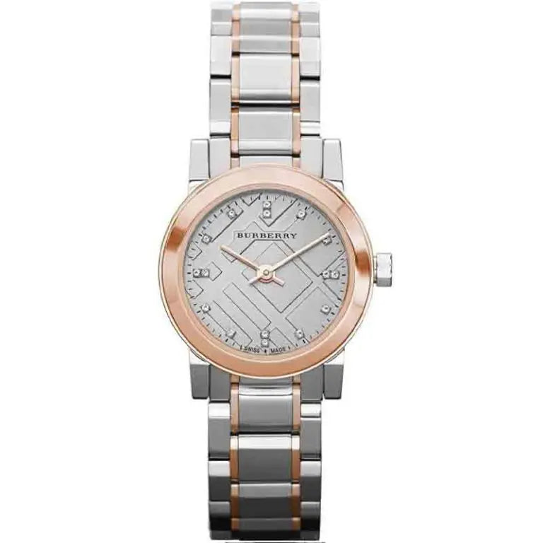 Burberry Women’s Swiss Made Two-Tone Stainless Steel Grey Dial 26mm Watch BU9214