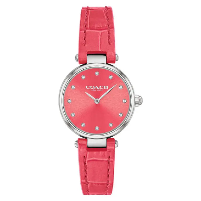 Coach Women’s Quartz Pink Leather Strap Pink Dial 26mm Watch 14503536