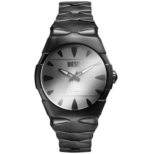 Diesel Men’s Quartz Black Stainless Steel Silver Dial 42mm Watch DZ2213