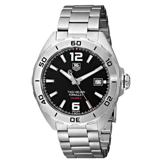 Tag Heuer Formula 1 Men’s Automatic Swiss Made Silver Stainless Steel Black Dial 41mm Watch WAZ2113.BA0875