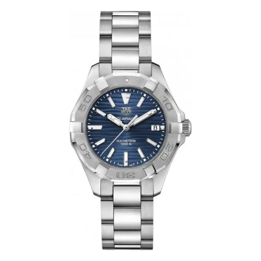 Tag Heuer Aquaracer Women’s Quartz Swiss Made Silver Stainless Steel Blue Dial 35mm Watch WBD131D.BA0748