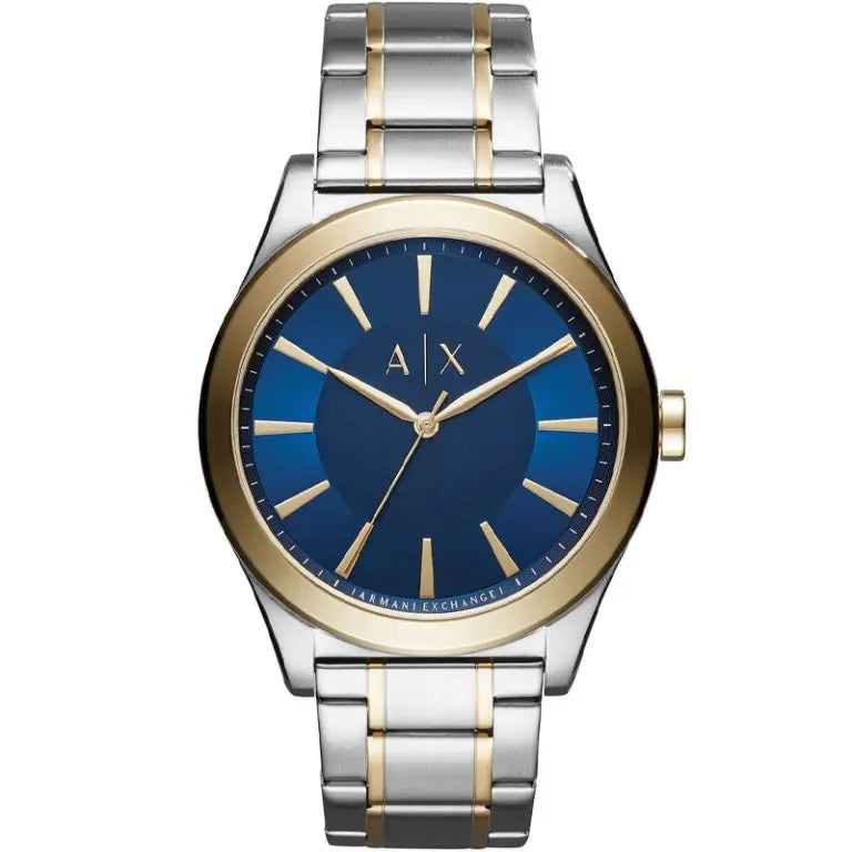 Armani Exchange Men’s Quartz Two-tone Stainless Steel Blue Dial 44mm Watch AX2332