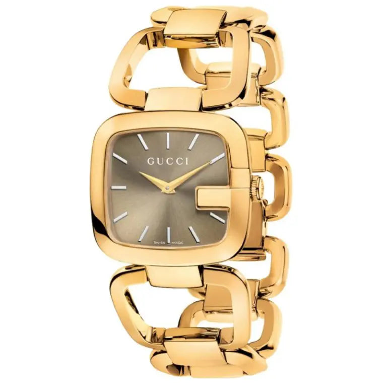 Gucci Women’s Quartz Gold Stainless Steel Light Brown Dial 32mm Watch YA125408