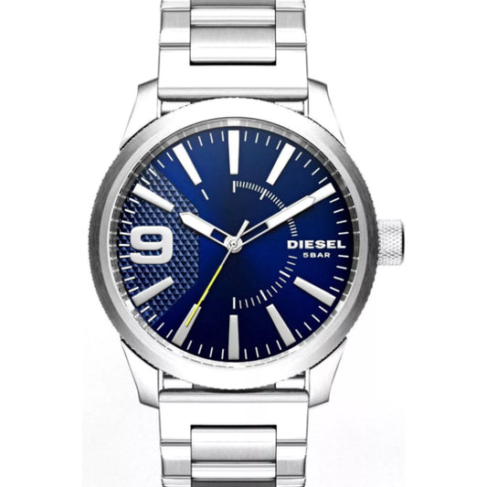 Diesel Men’s Quartz Silver Stainless Steel Blue Dial 46mm Watch DZ1763