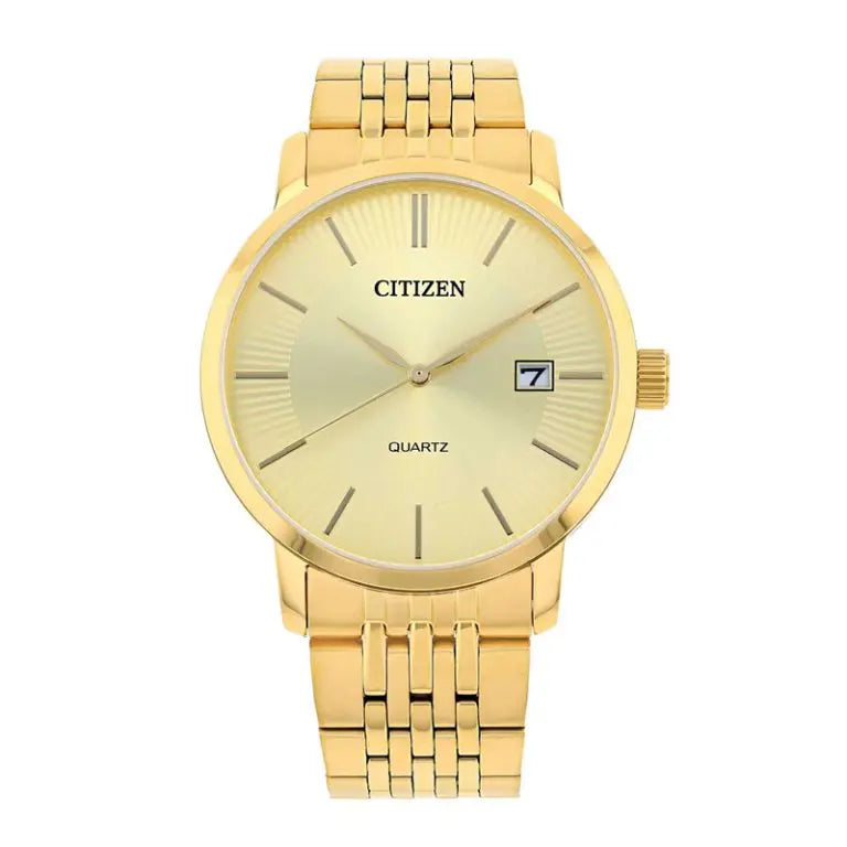 Citizen Men’s Quartz Gold Stainless Steel Gold Dial 39mm Watch DZ0042-55P-1