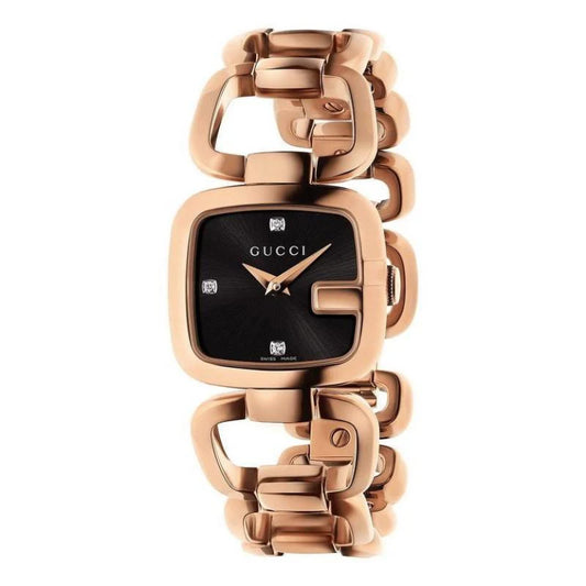 Gucci Women’s Quartz Stainless Steel Rose Gold Dial 24mm Watch YA125512