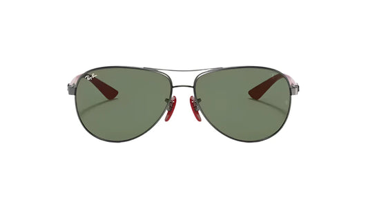 نظارات راي بان RB8313M F001/71 بايلوت، إطار ذهبي/رمادي داكن، عدسات خضراء - 61 مم