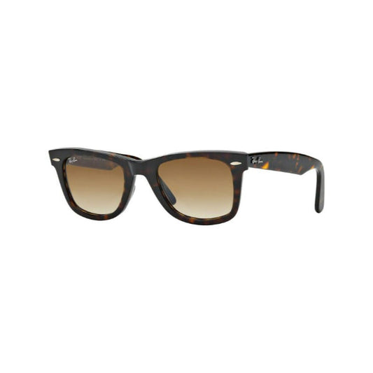 نظارة راي بان RB2140F 901/51 الأصلية من طراز وايفارير كلاسيك - أسود مصقول / عدسات متدرجة G-15 - 54-18