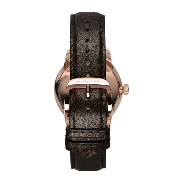 Burberry Men’s Swiss Made Leather Strap Brown Dial 40mm Watch BU10012