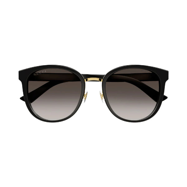 نظارات شمسية من طراز غوتشي GG1190SK بتصميم طيار - إطار أسود / عدسات رمادية متدرجة - 56-21-150