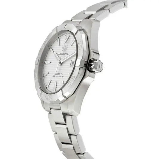 Tag Heuer Aquaracer Men’s Automatic Swiss Made Silver Stainless Steel Grey Dial 41mm Watch WAY2111.BA0928