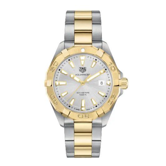 Tag Heuer Aquaracer Men’s Quartz Swiss Made Two-tone Stainless Steel Grey Dial 41mm Watch WBD1120.BB0930