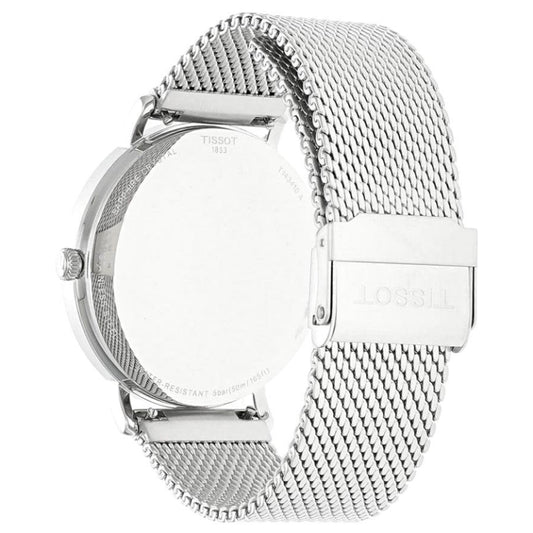 TISSOT Men’s Quartz Swiss-Made Silver Stainless Steel White Dial 40mm Watch T143.410.11.011.00