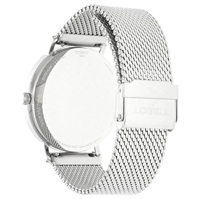 TISSOT Men’s Quartz Swiss-Made Silver Stainless Steel White Dial 40mm Watch T143.410.11.011.00
