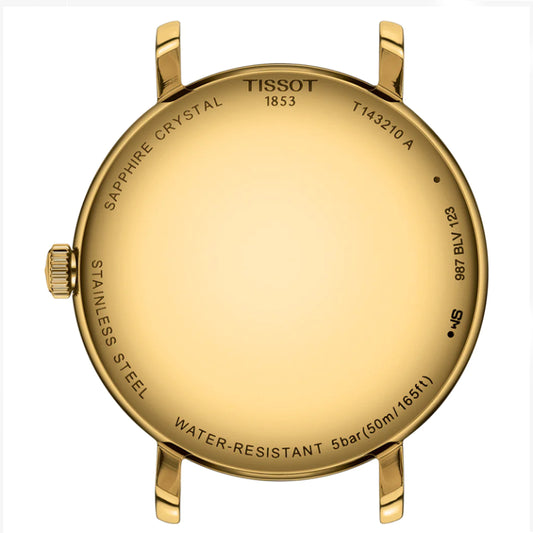 Tissot Women’s Quartz Swiss Made Gold Stainless Steel Champagne Dial 34mm Watch T143.210.33.021.00