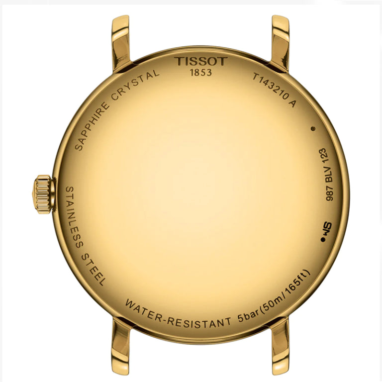 Tissot Women’s Quartz Swiss Made Gold Stainless Steel Champagne Dial 34mm Watch T143.210.33.021.00