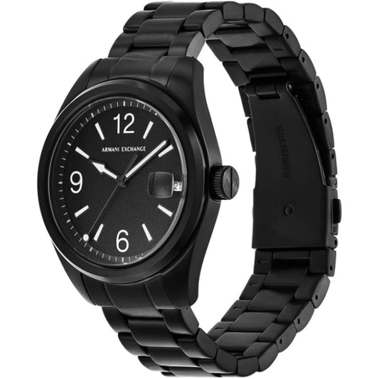 Armani Exchange Men’s Quartz Black Stainless Steel Black Dial 42mm Watch AX1422