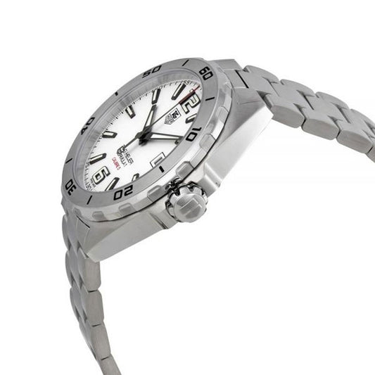 Tag Heuer Formula 1 Men’s Automatic Swiss Made Silver Stainless Steel White Dial 41mm Watch WAZ2114.BA0875