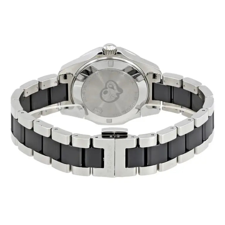 Tag Heuer Aquaracer Women’s Quartz Swiss Made Silver Stainless Steel Black Dial 35mm Watch WAY131C.BA0913