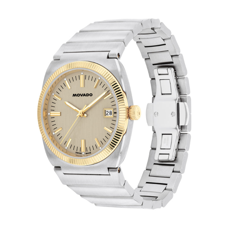 Movado Unisex Quartz Swiss Made Silver Stainless Steel Grey Dial 36mm Watch 3650216