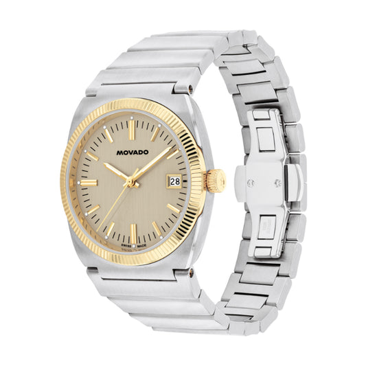 Movado Unisex Quartz Swiss Made Silver Stainless Steel Grey Dial 36mm Watch 3650216