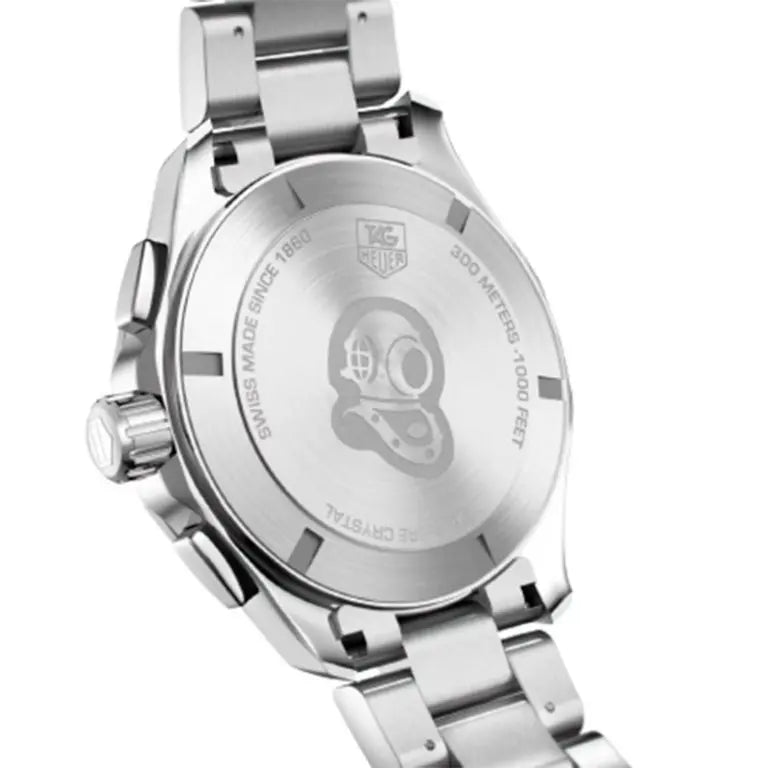 Tag Heuer Aquaracer Men’s Quartz Swiss Made Silver Stainless Steel Black Dial 43mm Watch CAY1110.BA0927