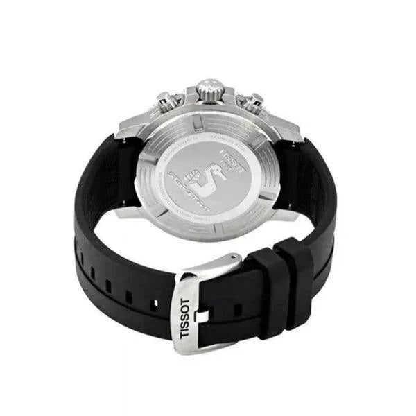 TISSOT Men’s Quartz Swiss Made Black Silicone Strap Blue Dial 45mm Watch T120.417.17.041.00