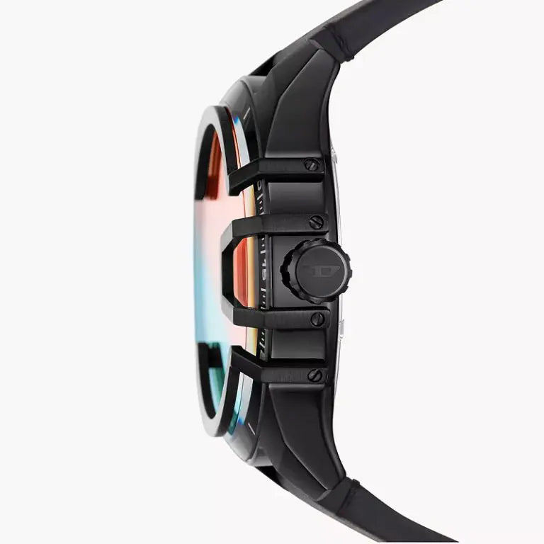 Diesel Men’s Quartz Black Leather Strap Black Dial 46mm Watch DZ1948