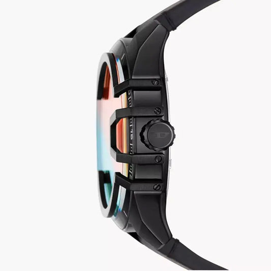 Diesel Men’s Quartz Black Leather Strap Black Dial 46mm Watch DZ1948