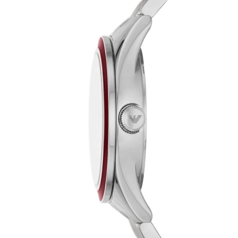 Emporio Armani Women’s Quartz Silver Stainless Steel Red Dial 36mm Watch AR11544