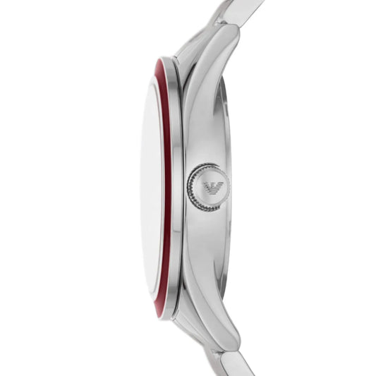 Emporio Armani Women’s Quartz Silver Stainless Steel Red Dial 36mm Watch AR11544