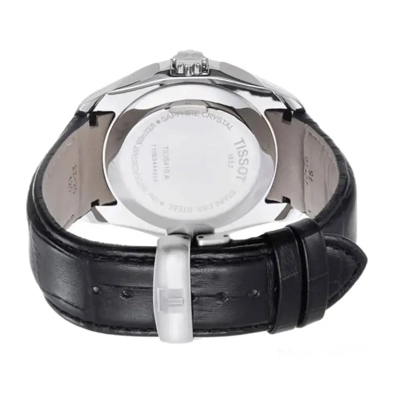 Tissot Women’s Quartz Swiss Made Black Leather Strap Black Dial 33mm Watch T035.210.16.051.00
