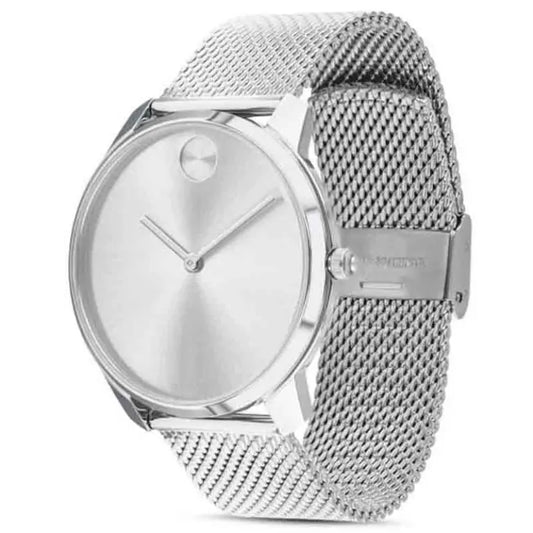 Movado Men’s Quartz Swiss Made Silver Stainless Steel Silver Dial 44mm Watch 3600260