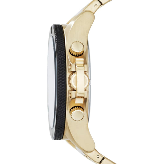 Armani Exchange Men’s Chronograph Quartz Gold Stainless Steel Black Dial 48mm Watch AX1511 (Like New)