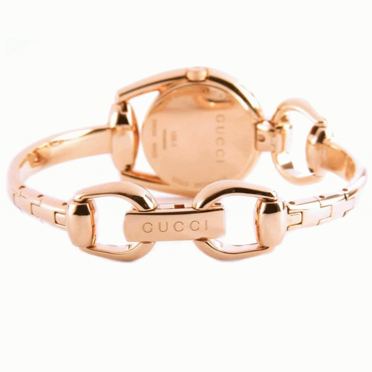 Gucci Women’s Swiss Made Quartz Rose Gold Stainless Steel Mother of Pearl Dial 28mm Watch YA139508