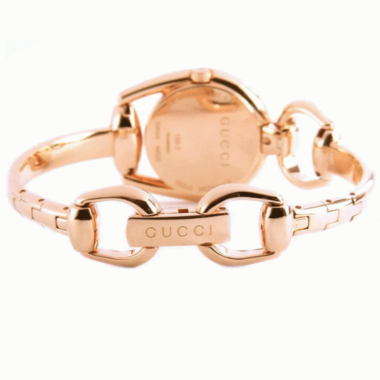 Gucci Women’s Swiss Made Quartz Rose Gold Stainless Steel Mother of Pearl Dial 28mm Watch YA139508