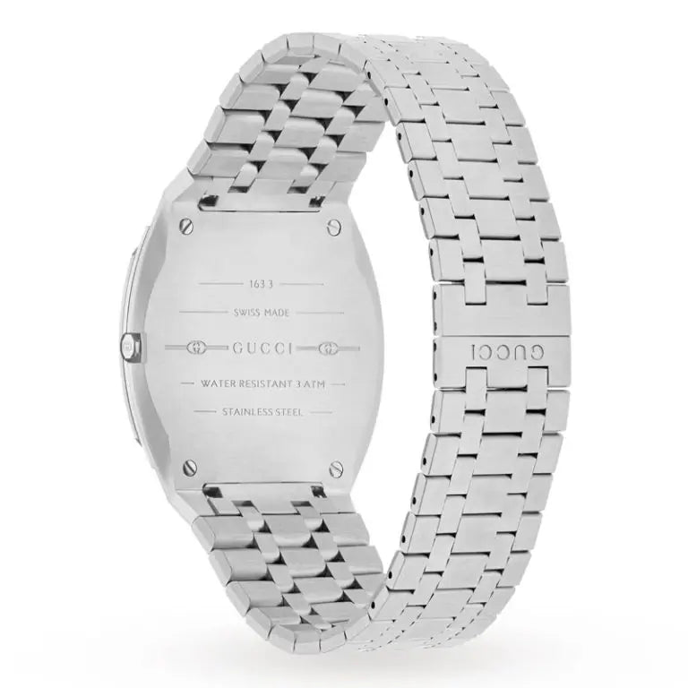 Gucci Women’s Swiss Made Quartz Silver Stainless Steel Pink Dial 38mm Watch YA163410