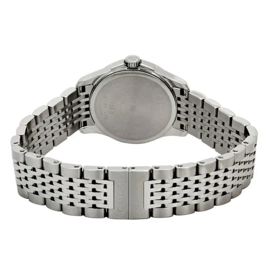 Gucci Women’s Swiss Made Quartz Silver Stainless Steel White Mother of Pearl Dial 27mm Watch YA126506