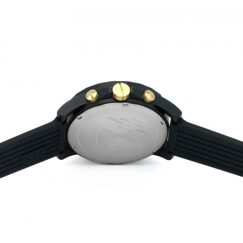 Armani Exchange Men’s Quartz Blue Silicone Strap Blue Dial 44mm Watch AX1335