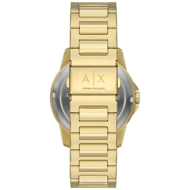 Armani Exchange Men’s Quartz Gold Stainless Steel Grey Dial 44mm Watch AX1737