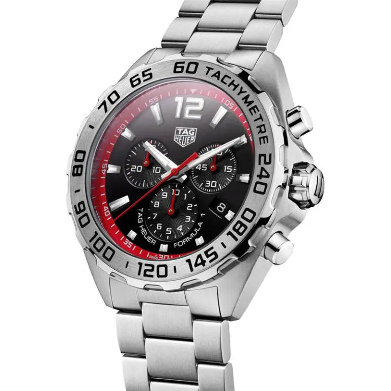 Tag Heuer Formula 1 Men’s Quartz Swiss Made Silver Stainless Steel Black Dial 43mm Watch CAZ101Y.BA0842