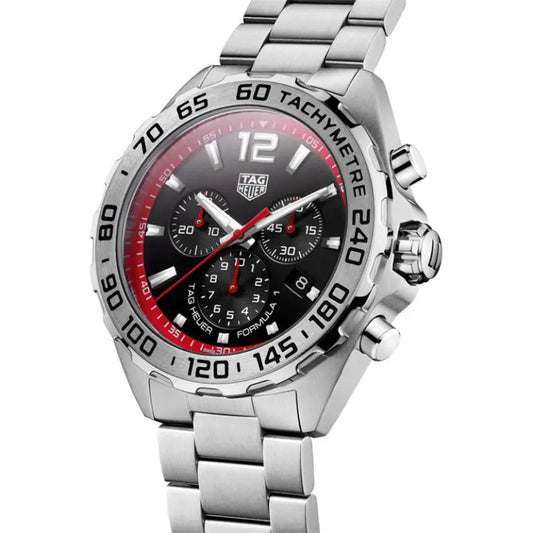 Tag Heuer Formula 1 Men’s Quartz Swiss Made Silver Stainless Steel Black Dial 43mm Watch CAZ101Y.BA0842