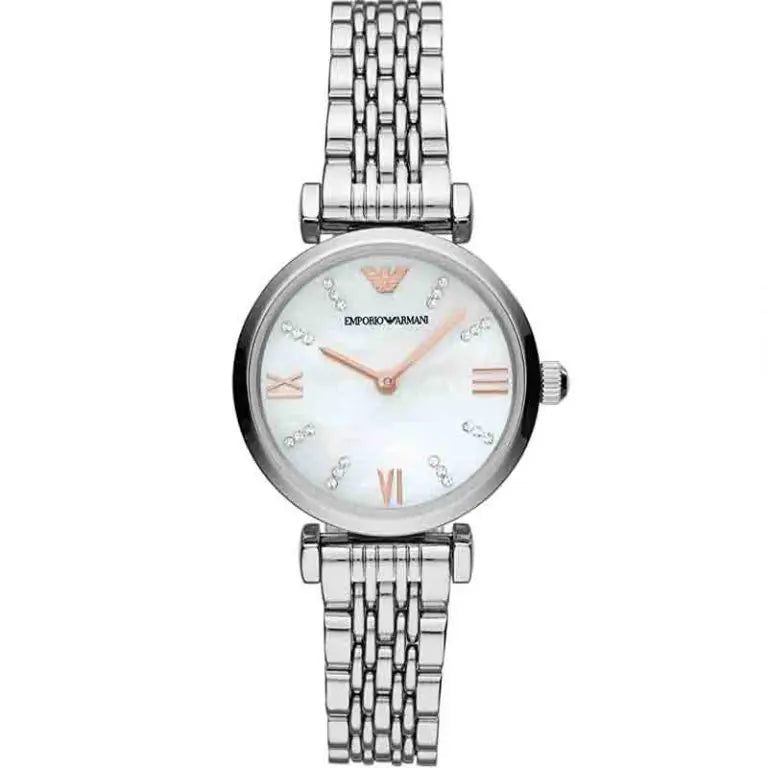 Emporio Armani Women’s Stainless Steel Mother of Pearl Dial 32mm Watch AR11204