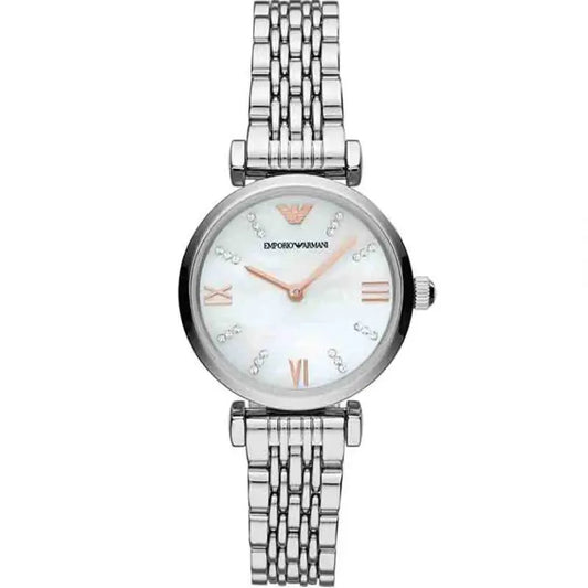 Emporio Armani Women’s Stainless Steel Mother of Pearl Dial 32mm Watch AR11204